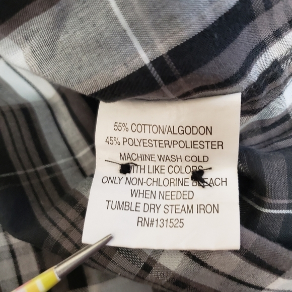 Beverly Hills Polo Club Mens Plaid Button Shirt Size XL - Picture 6 of 6